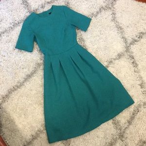 Jade green textured party dress